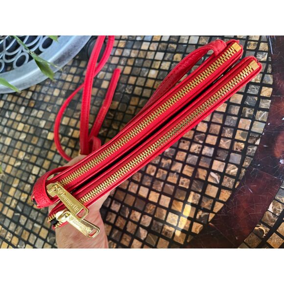 Loungefly Sugar Skull Red Crossbody & Clutch Combo Pebbled Leather EUC - Picture 9 of 11